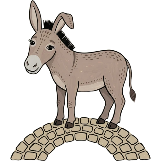 Señor Sancho (Esel, baut Eselsbrücken)